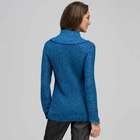 Cowl Neck Tweed Pullover Sweater, , small