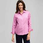 Striped Button Down with Pot Dot Cuffs, , small